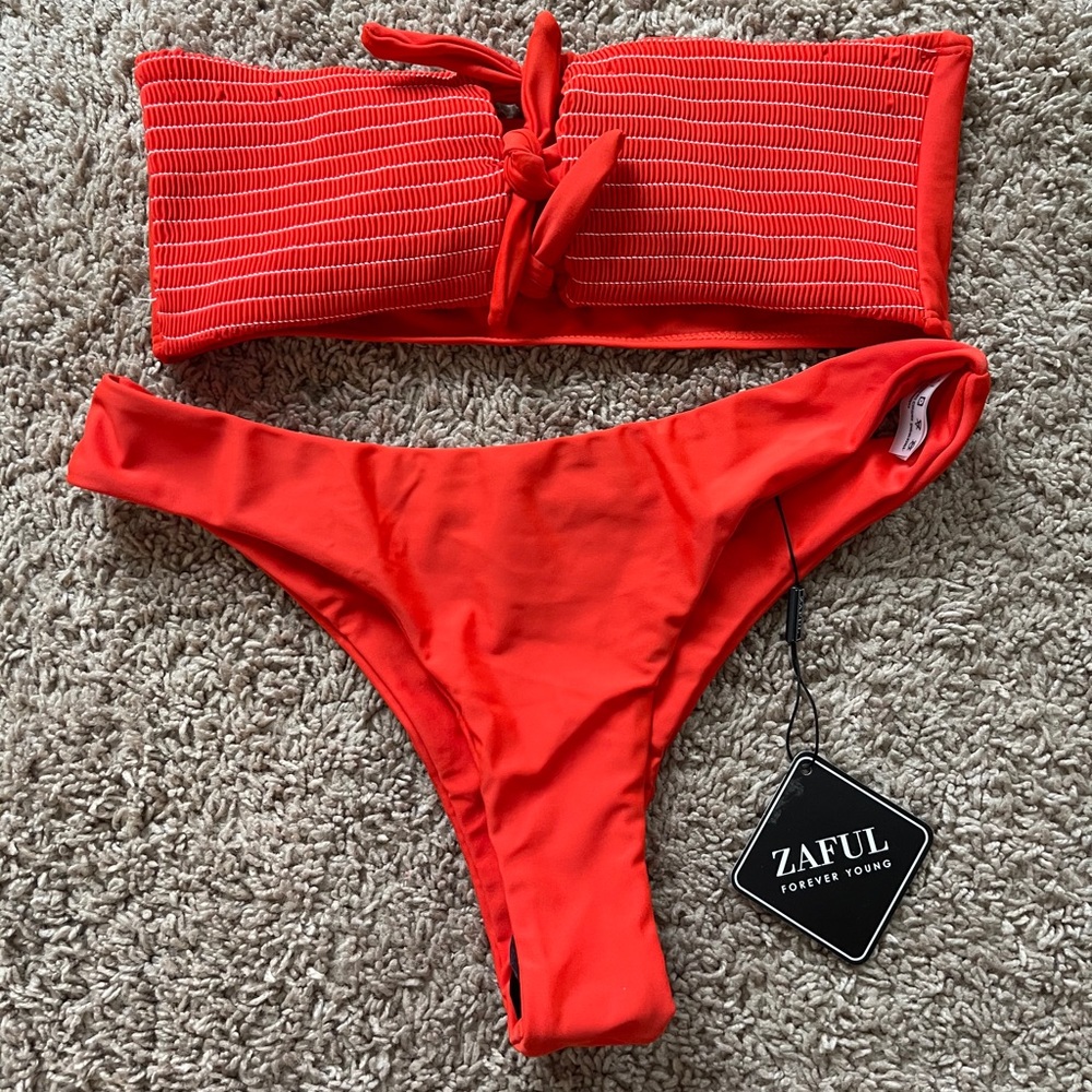 Orange swim suit